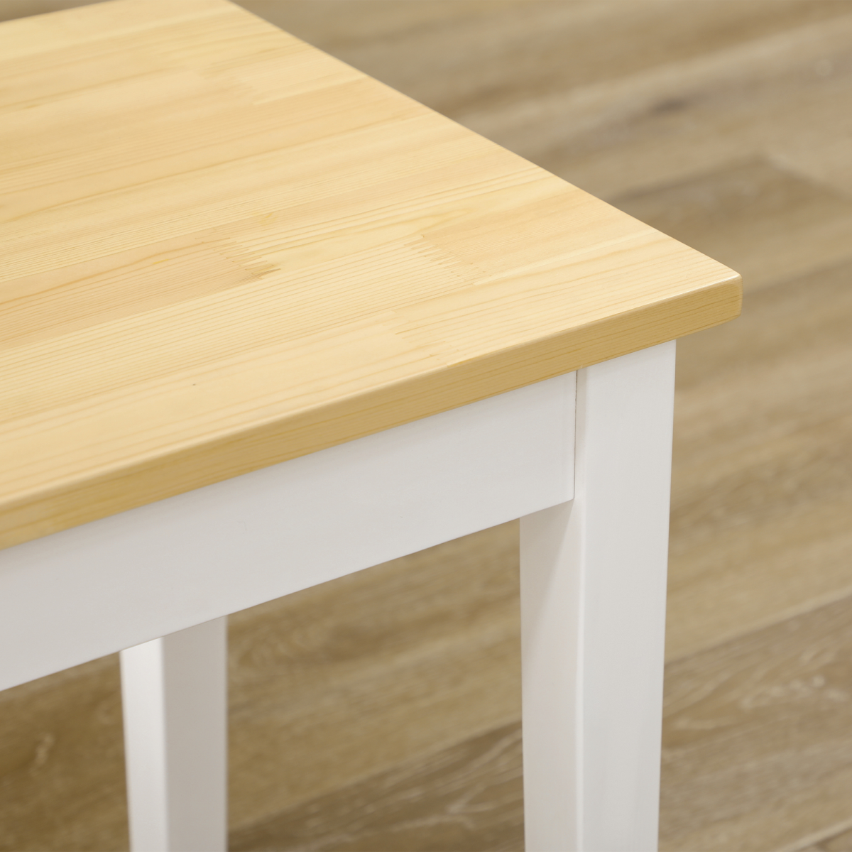 Wood Dining Bench Wooden Bench for 2 People, Natural Wood Effect