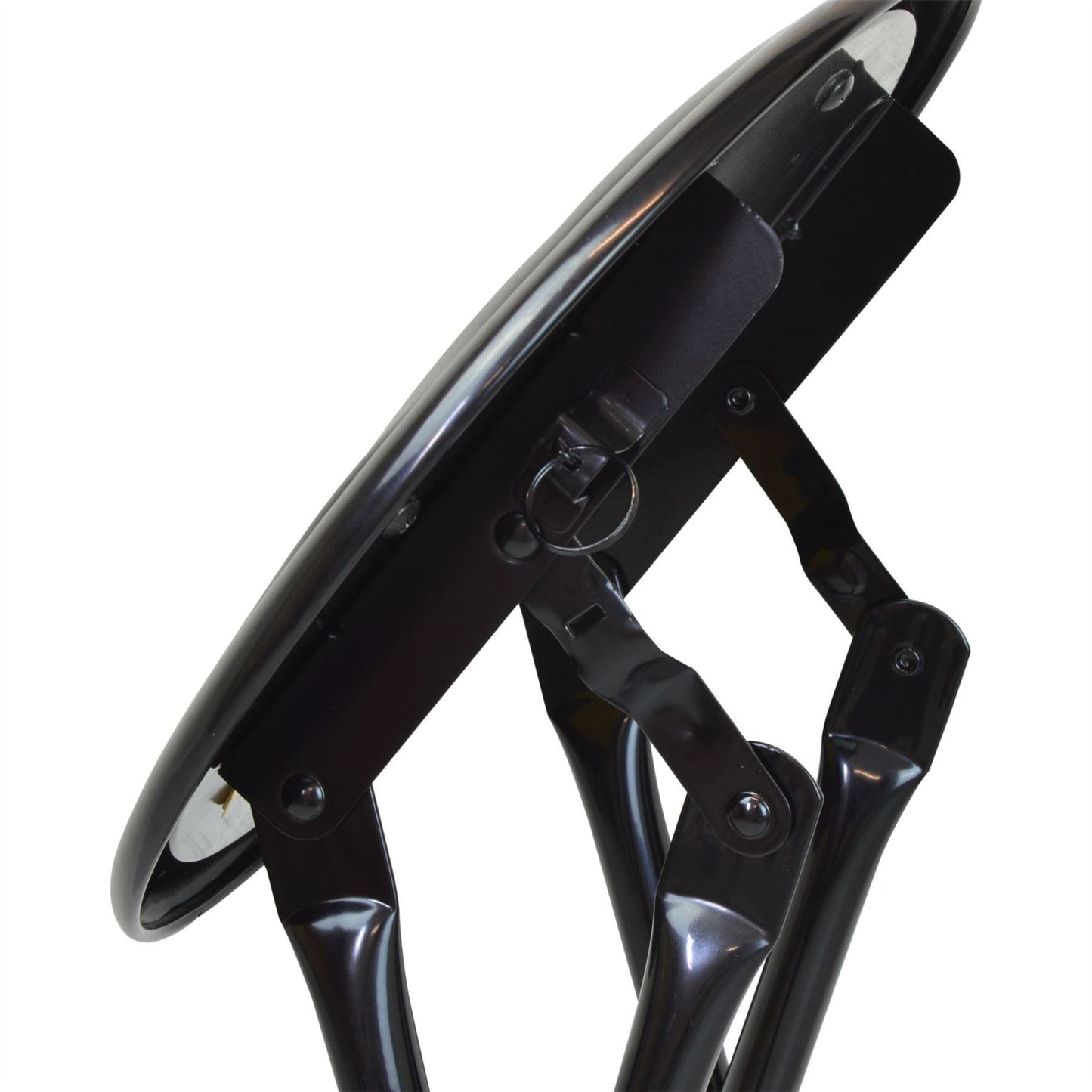 Black Padded Folding Stool