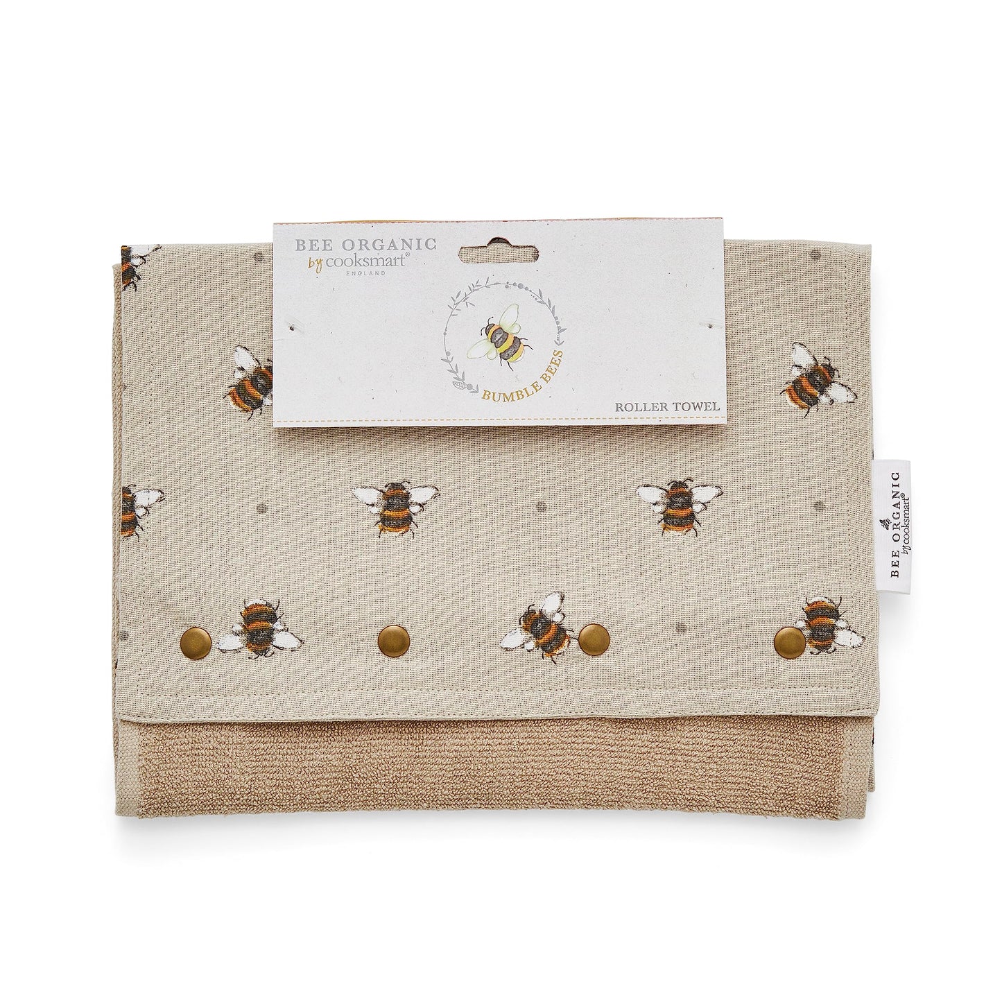 Cooksmart British Designed Roller Towel | Roller Towel for Bathroom or Kitchen | Roller Towels Bumble Bees