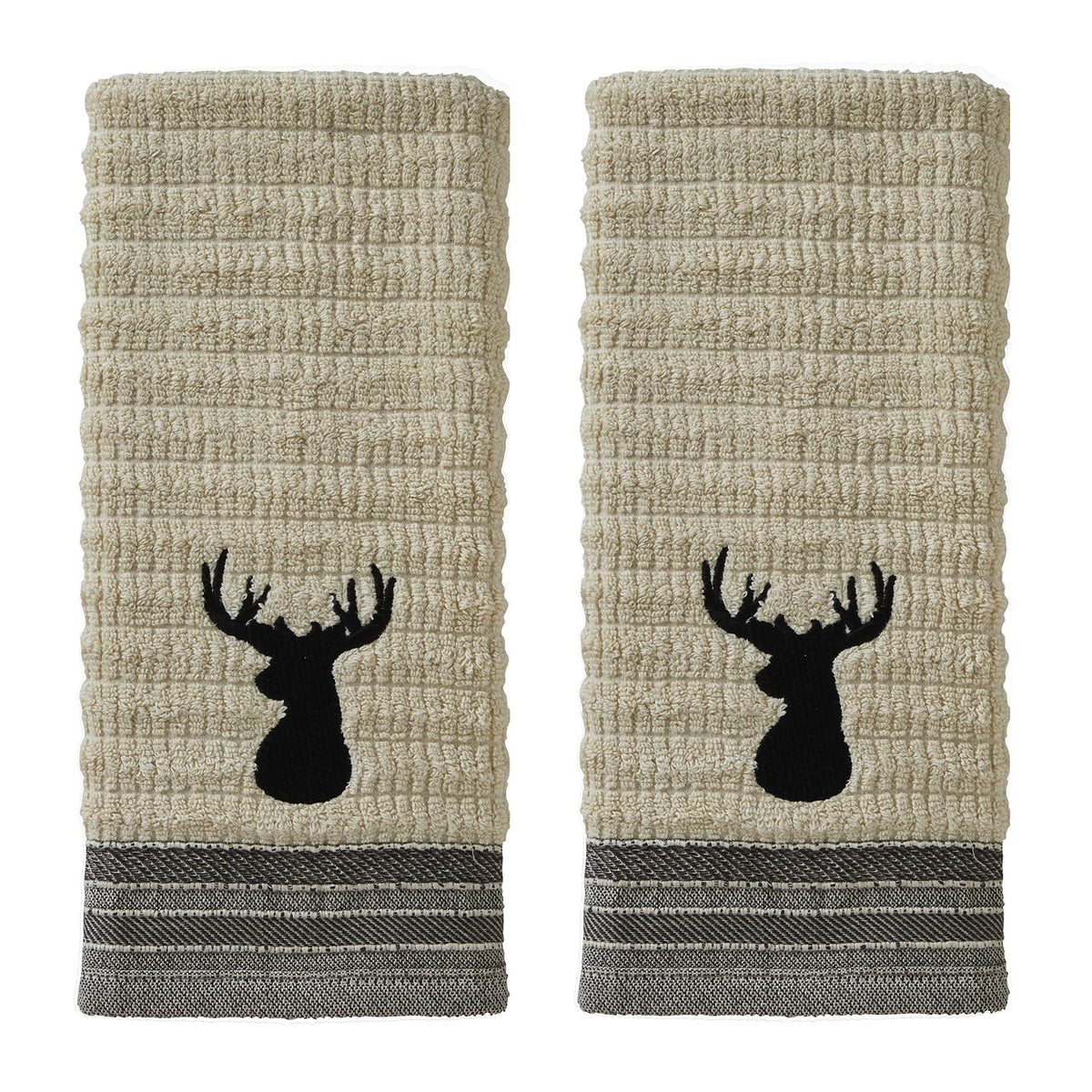 SKL Home Hand Towel 2-Pack, Cotton, Wheat, S