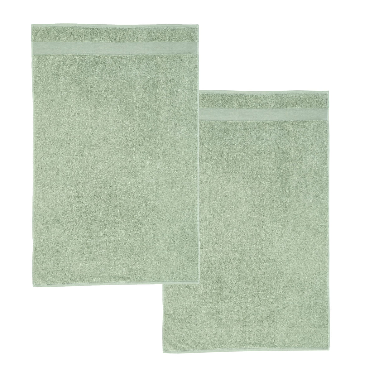 Catherine Lansfield Bathroom Anti-Bacterial Cotton Bath Sheet Pair Sage
