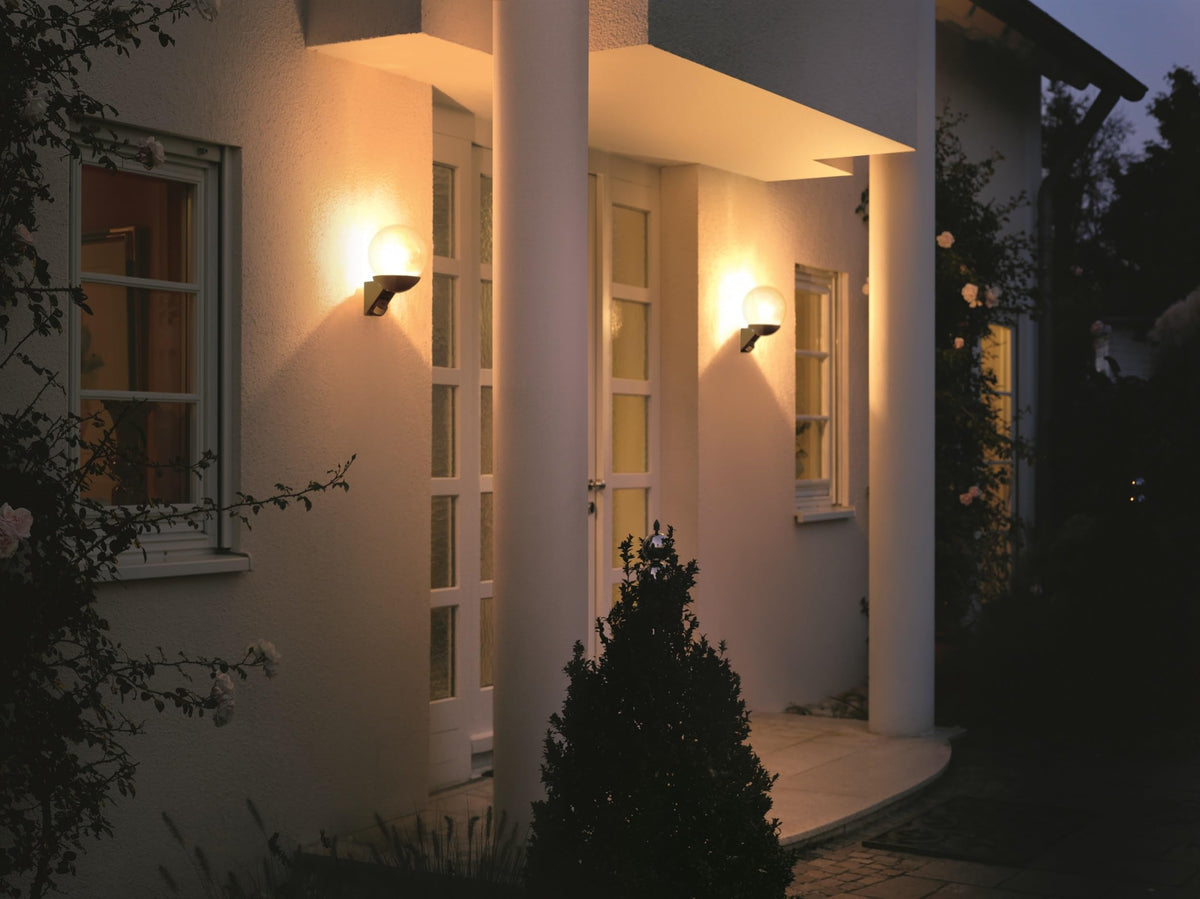 Steinel L 585 S Outdoor Wall Light Black, 180 Motion Sensor, 10 m Reach, Maximum 60 W Light Bulb (Not Included), E27 Fitting
