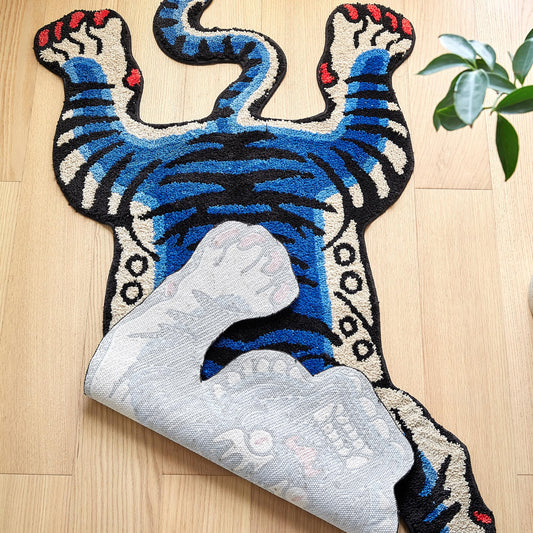 5x3.3ft Tibetan Tiger Area Rug Tufted High Pile