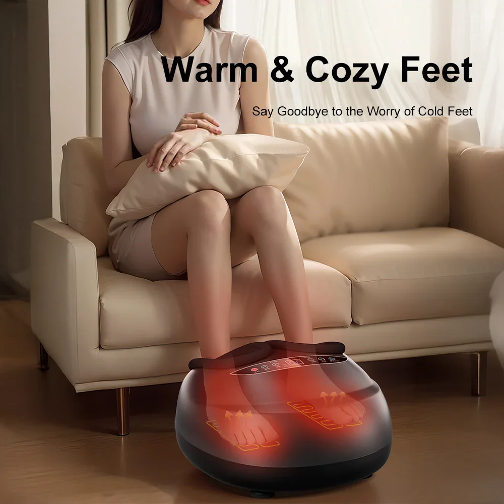 Electric Smart Foot Massager 5-Level Strength Fully Automatic Wrap Airbag Soothing Shiatsu Foot Massager With Remote Control