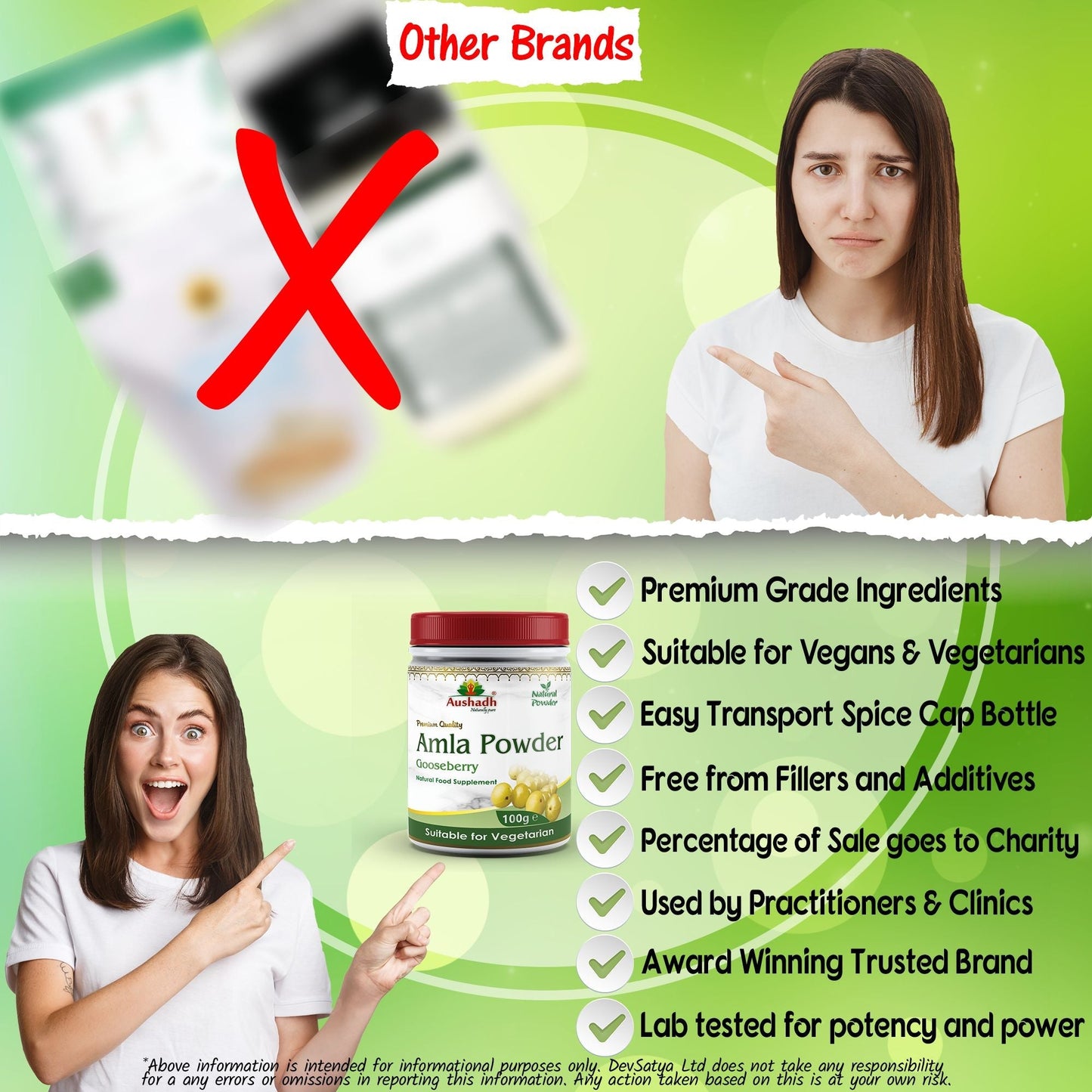 Aushadh Amla (Indian Gooseberry) Powder 100 gram - Hair & Scalp Support