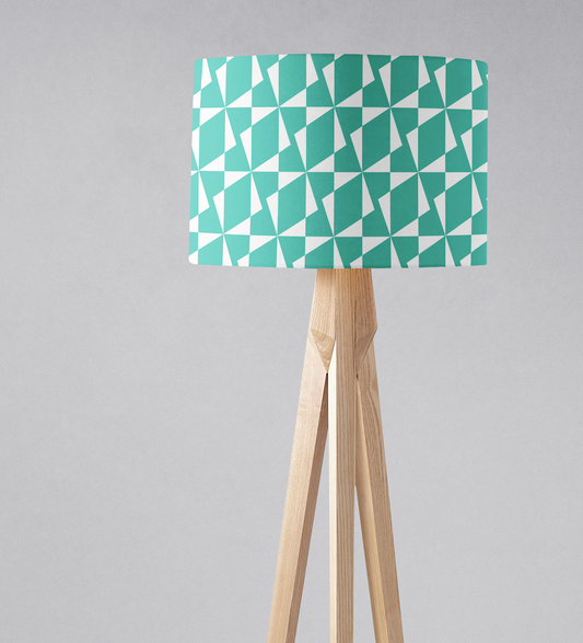 Turquoise Retro Geometric Lampshade, Ceiling or Table Lamp Shade (Copy)