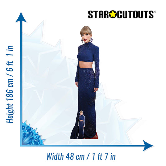 CS1166 Taylor Crop Top Height 186cm Lifesize Cardboard Cut Out With Mini