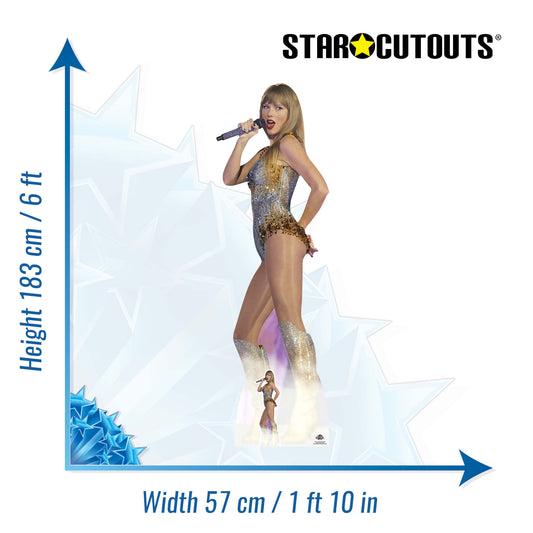 CS1227 Taylor On Stage Height 183cm Lifesize Cardboard Cut Out With Mini
