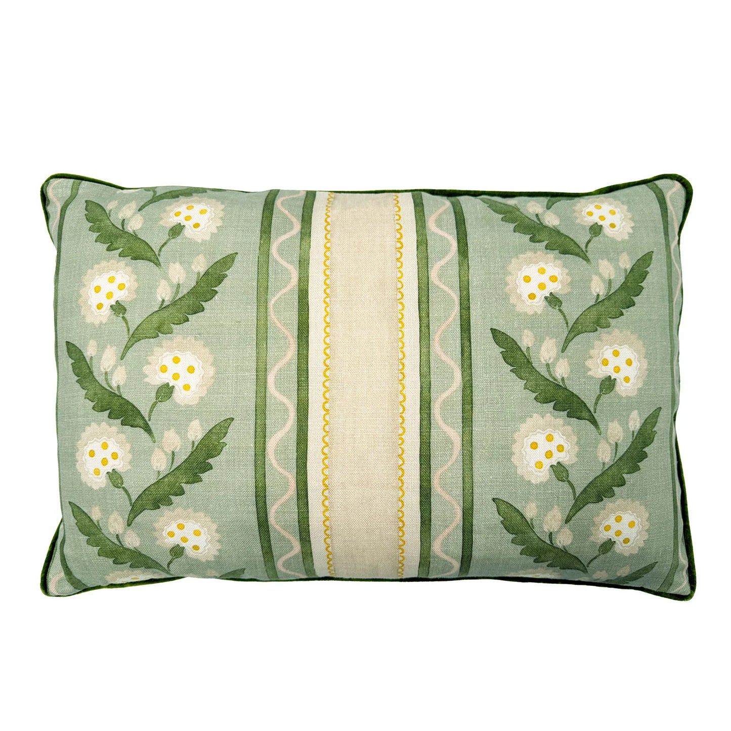 Polly Stripe Moss Cushion 40x60cm