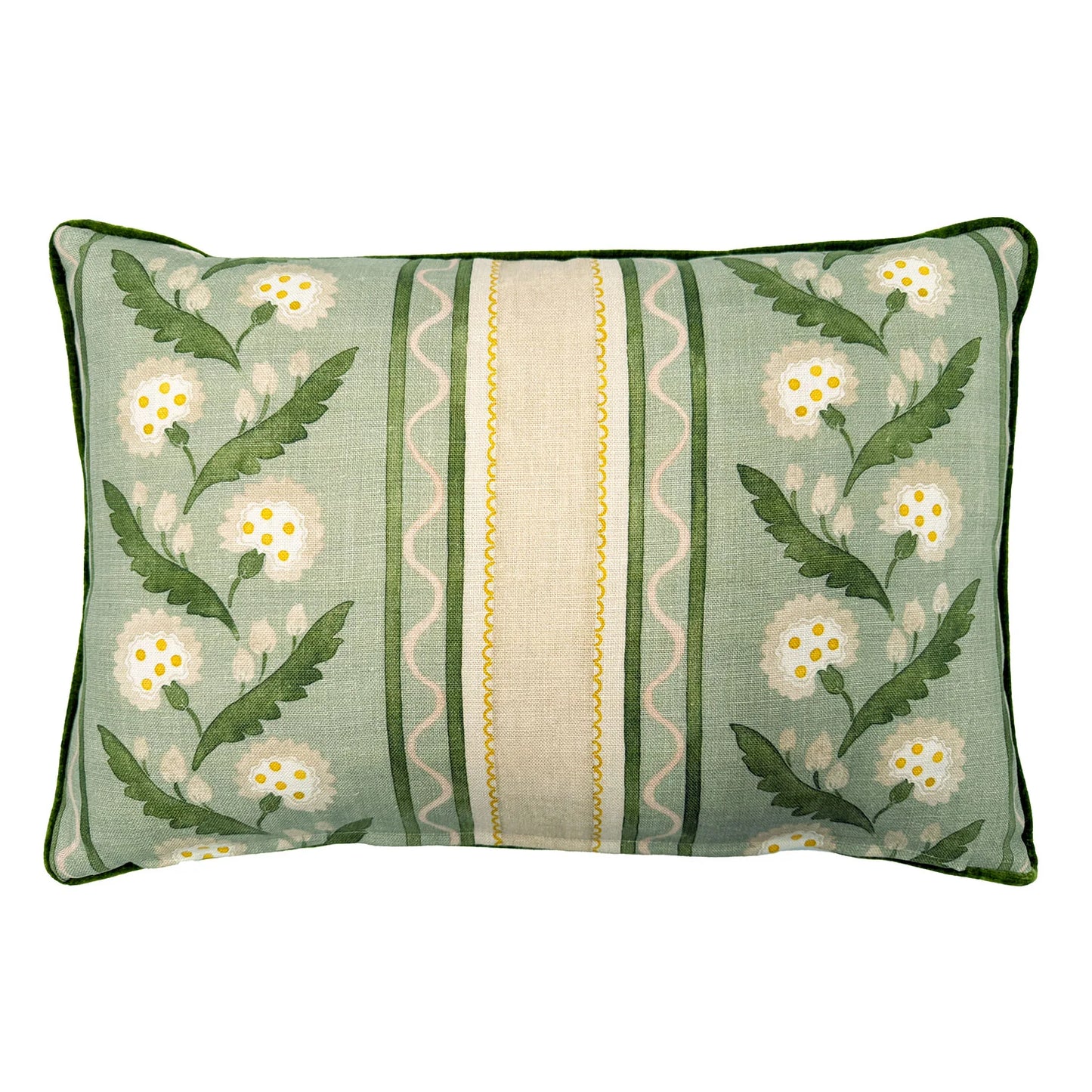 Polly Stripe Moss Cushion 40x60cm