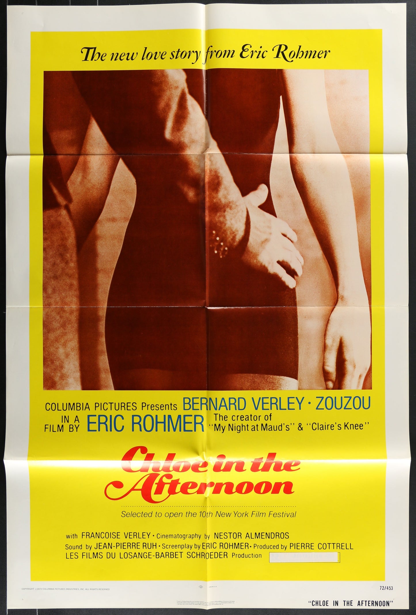Chloe In The Afternoon (1972) Original US One Sheet Movie Poster