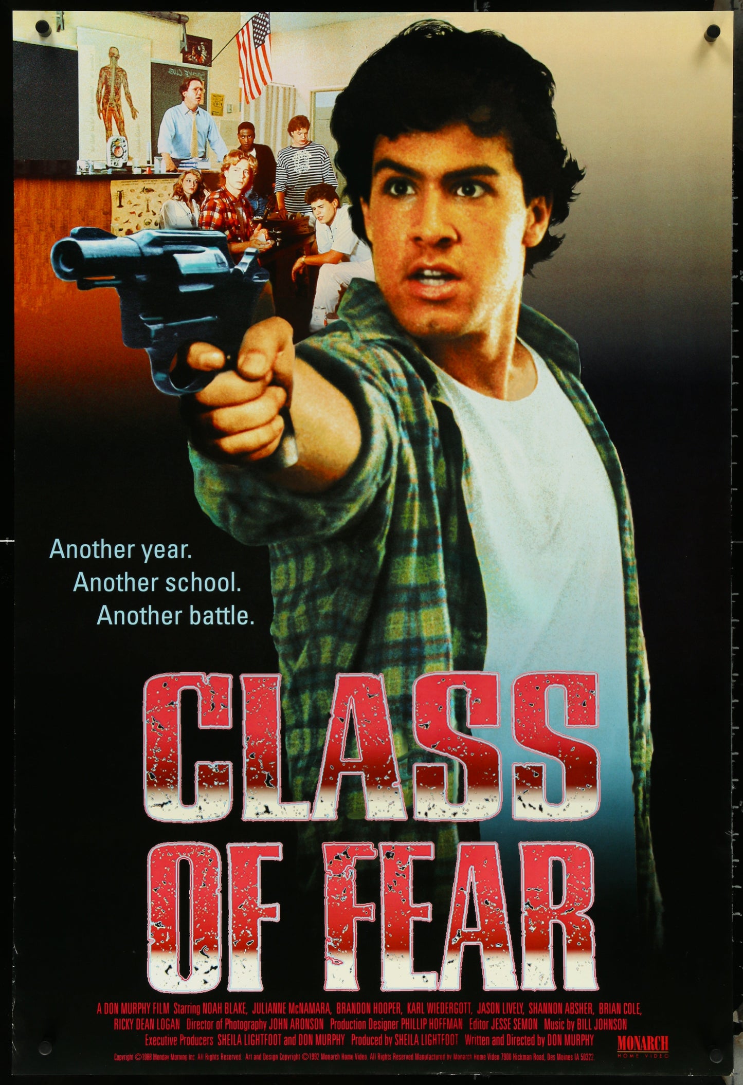 Class Of Fear (1990) Original US Video Store One Sheet Movie Poster