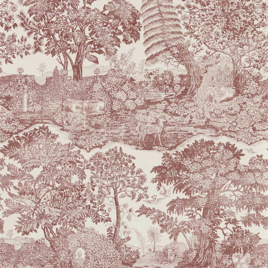 Highgrove Toile Oak Wallpaper