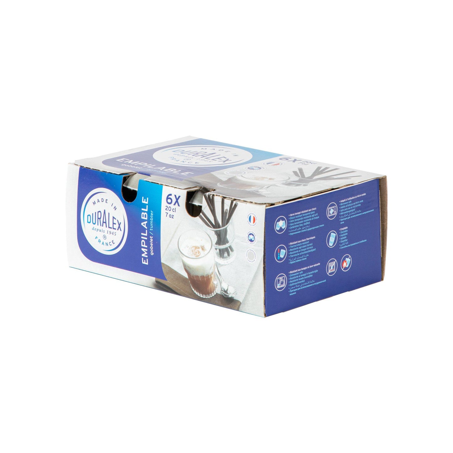 200ml Emplilable Stacking Tumblers - Pack of Six