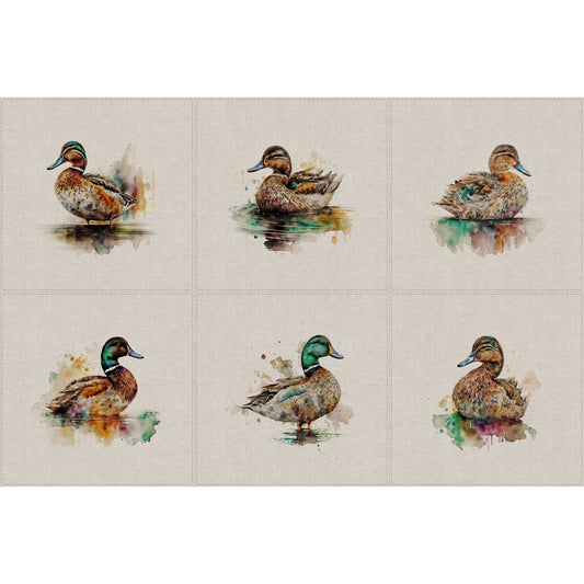 Watercolour Ducks Panels