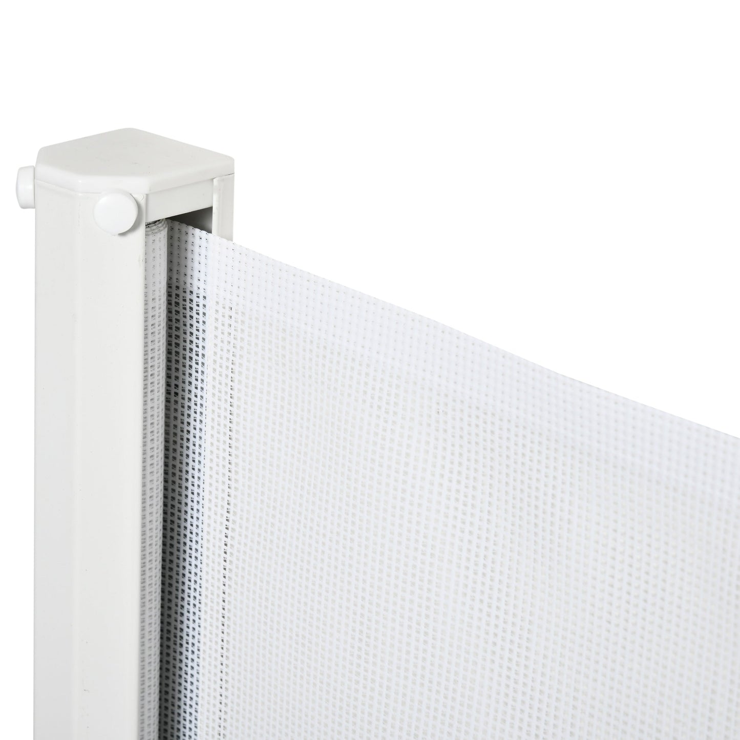 PawHut Retractable Stair Gate, Dog Pet Barrier, for Doorway, Staircase, Hallway - White
