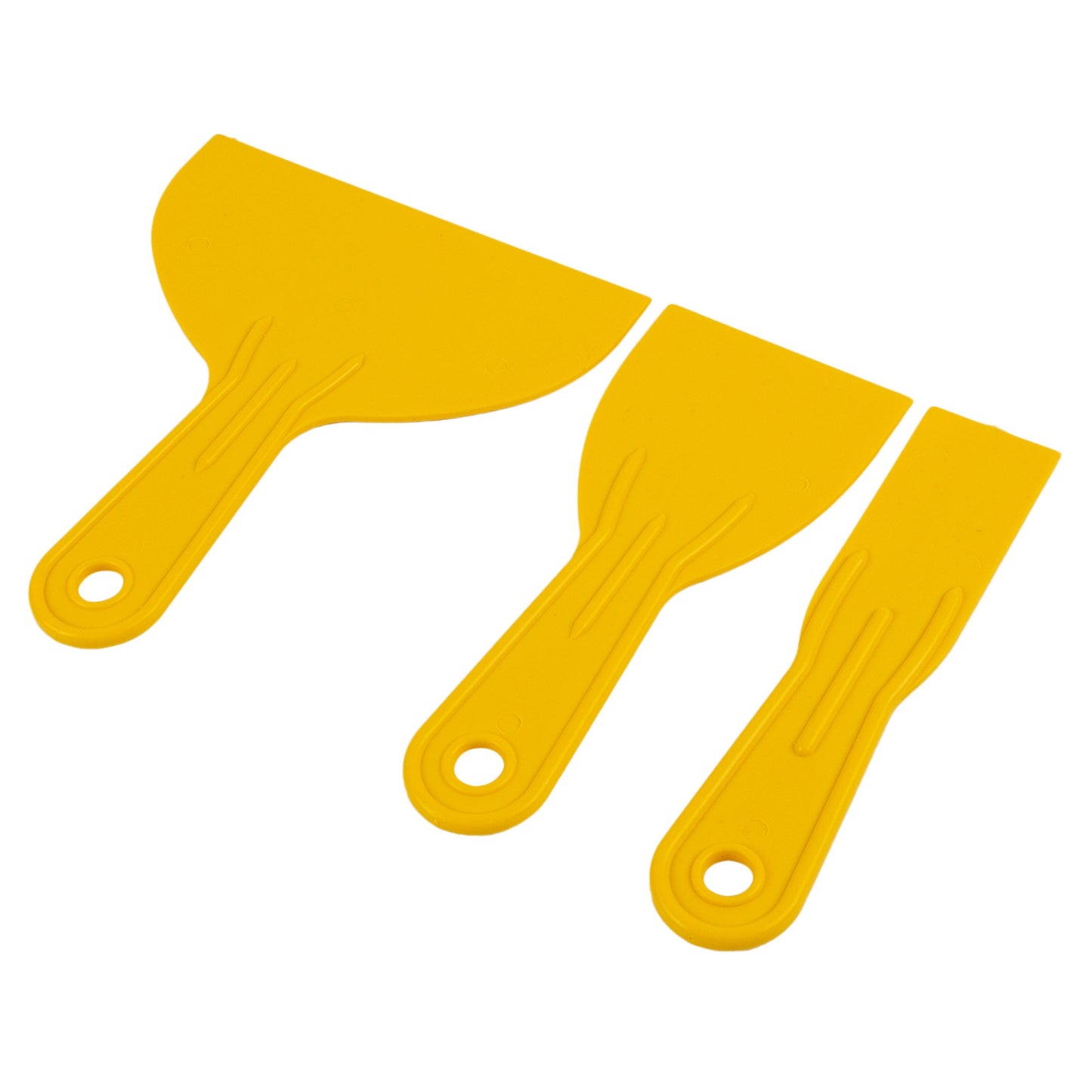 3pc Yellow Plastic Filling Knife Set - 3 Sizes