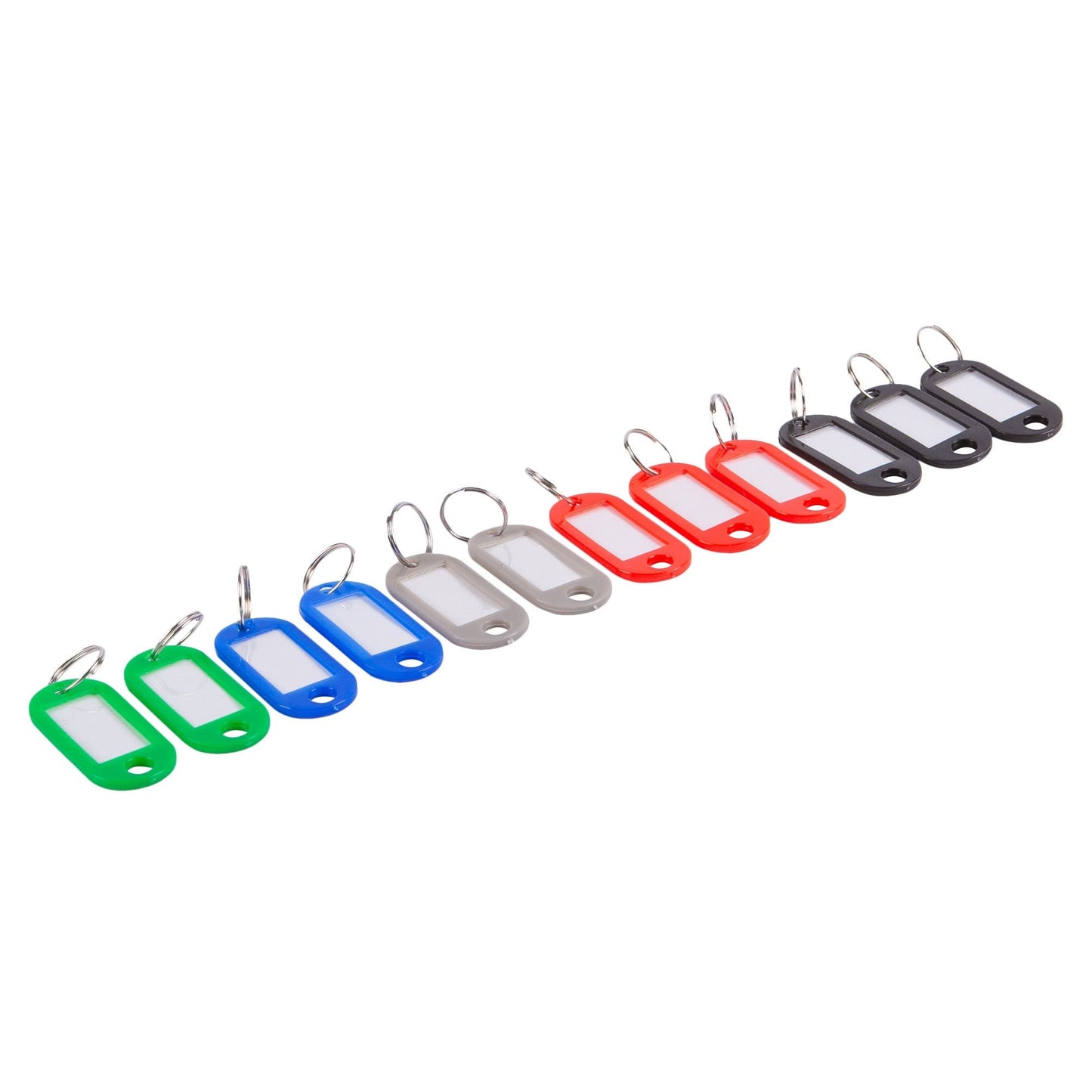 12pc Multicolour Plastic Keyring Indicator Set