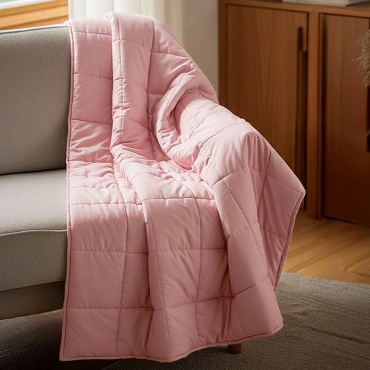 Weighted Blanket with Storage Bag - 125 x 150cm - 4kg - Pink