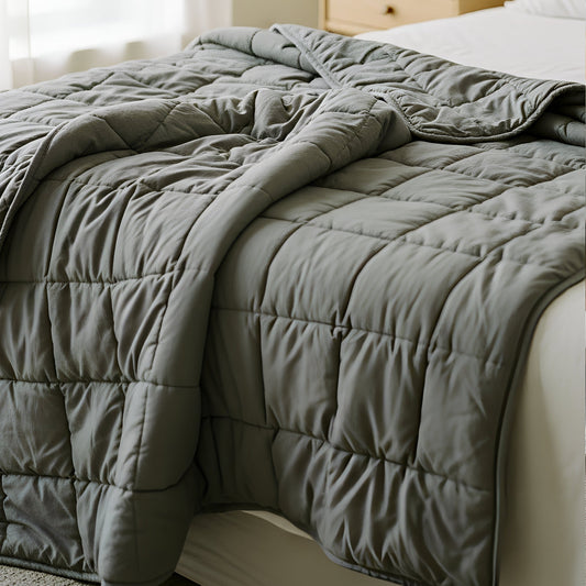 Weighted Blanket with Storage Bag - 125 x 180cm - 6kg - Grey