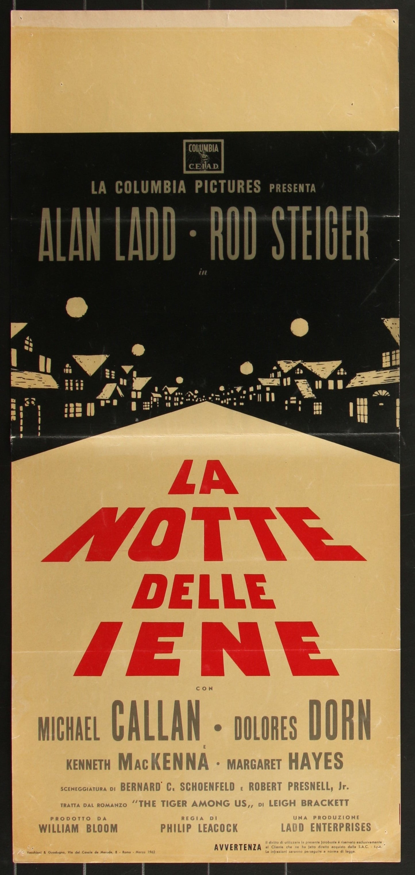 Thirteen West Street (1962) Original Italian Locandina Movie Poster