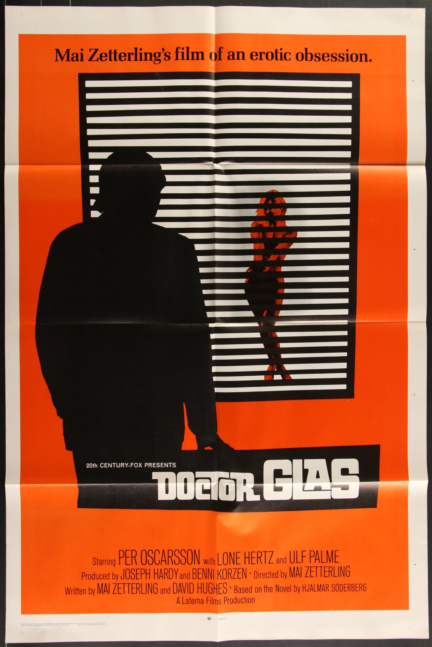 Doctor Glas (1969) Original US One Sheet Movie Poster