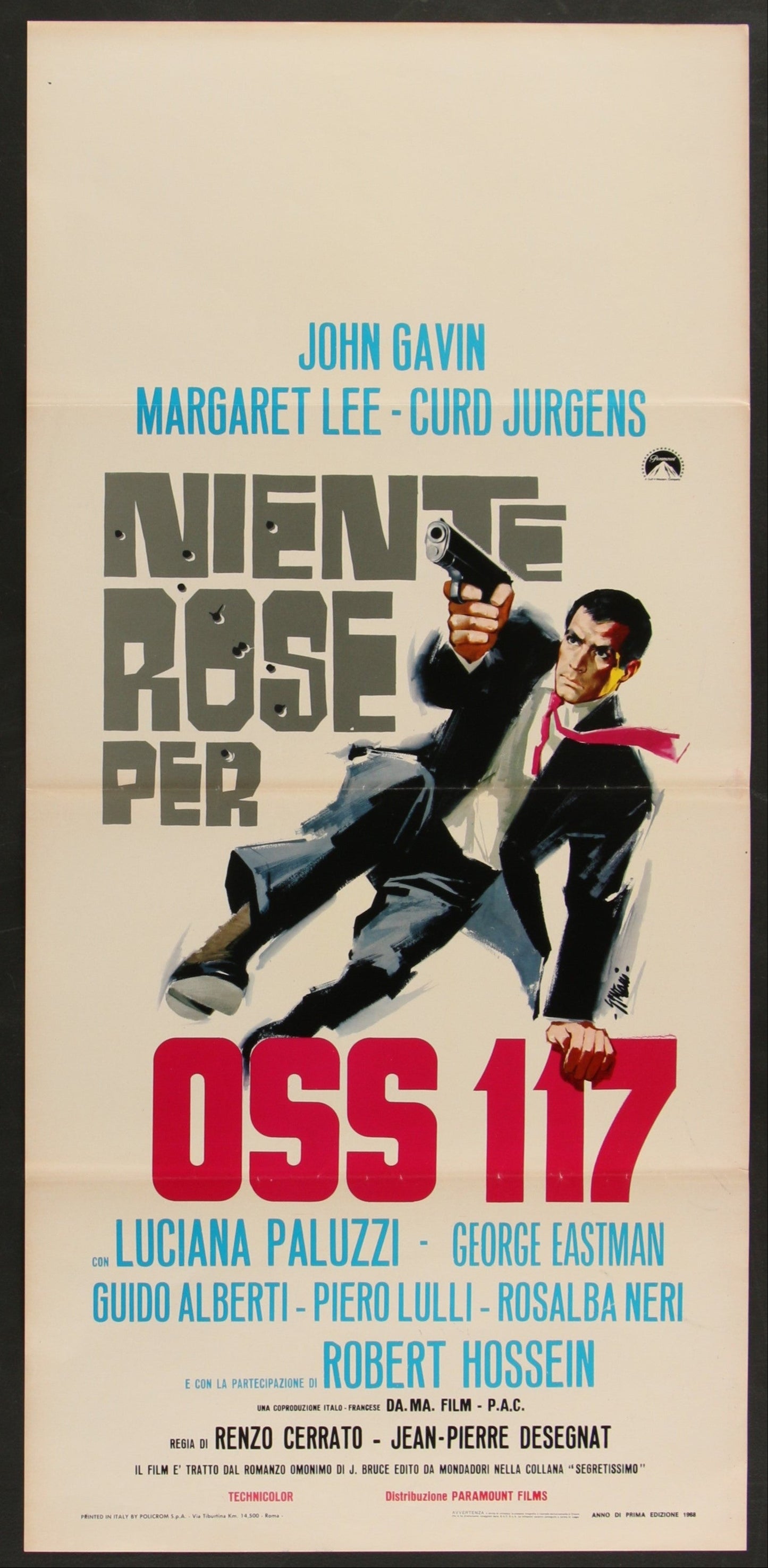 OSS 117 - Double Agent (1968) Original Italian Locandina Movie Poster