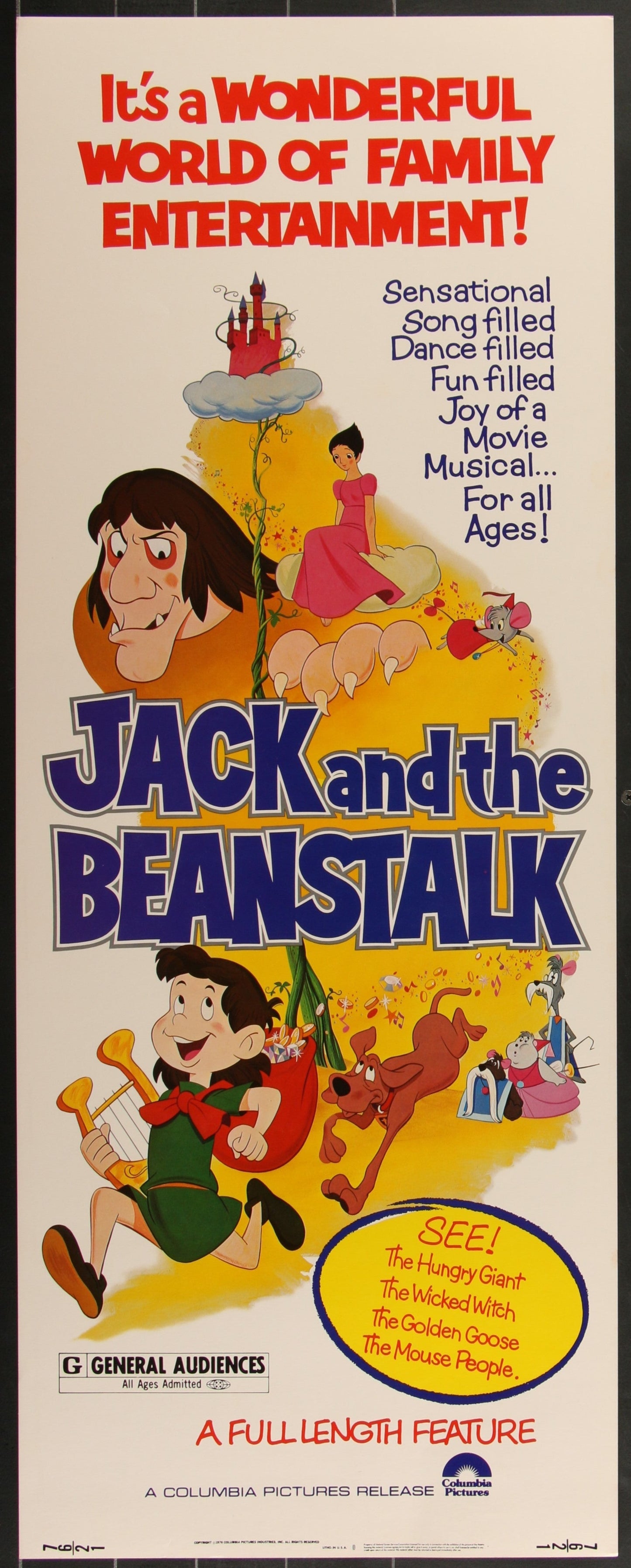 Jack And The Beanstalk (1976) Original US Insert Movie Poster