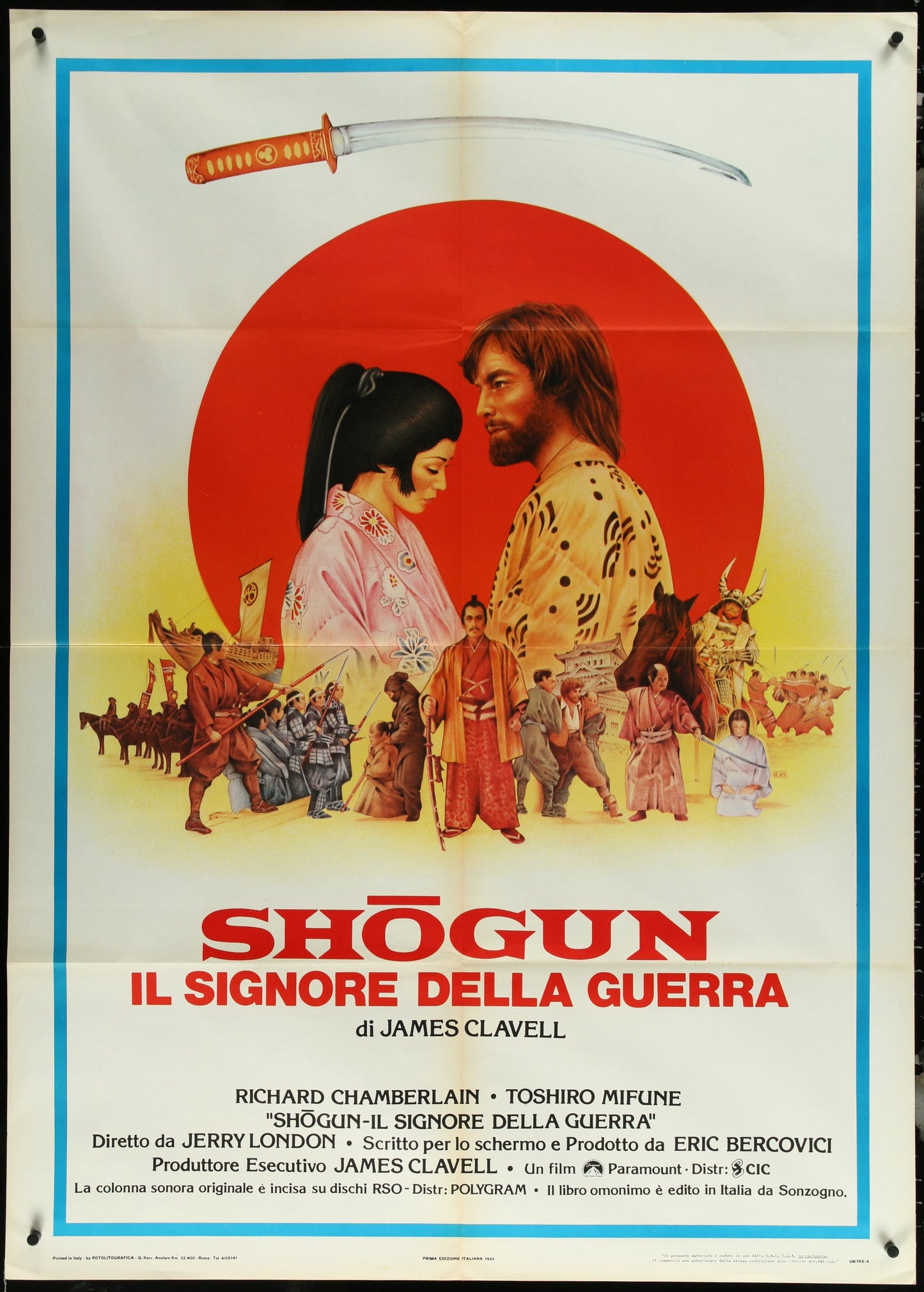 Shogun (1980) Original Italian One Panel Movie Poster
