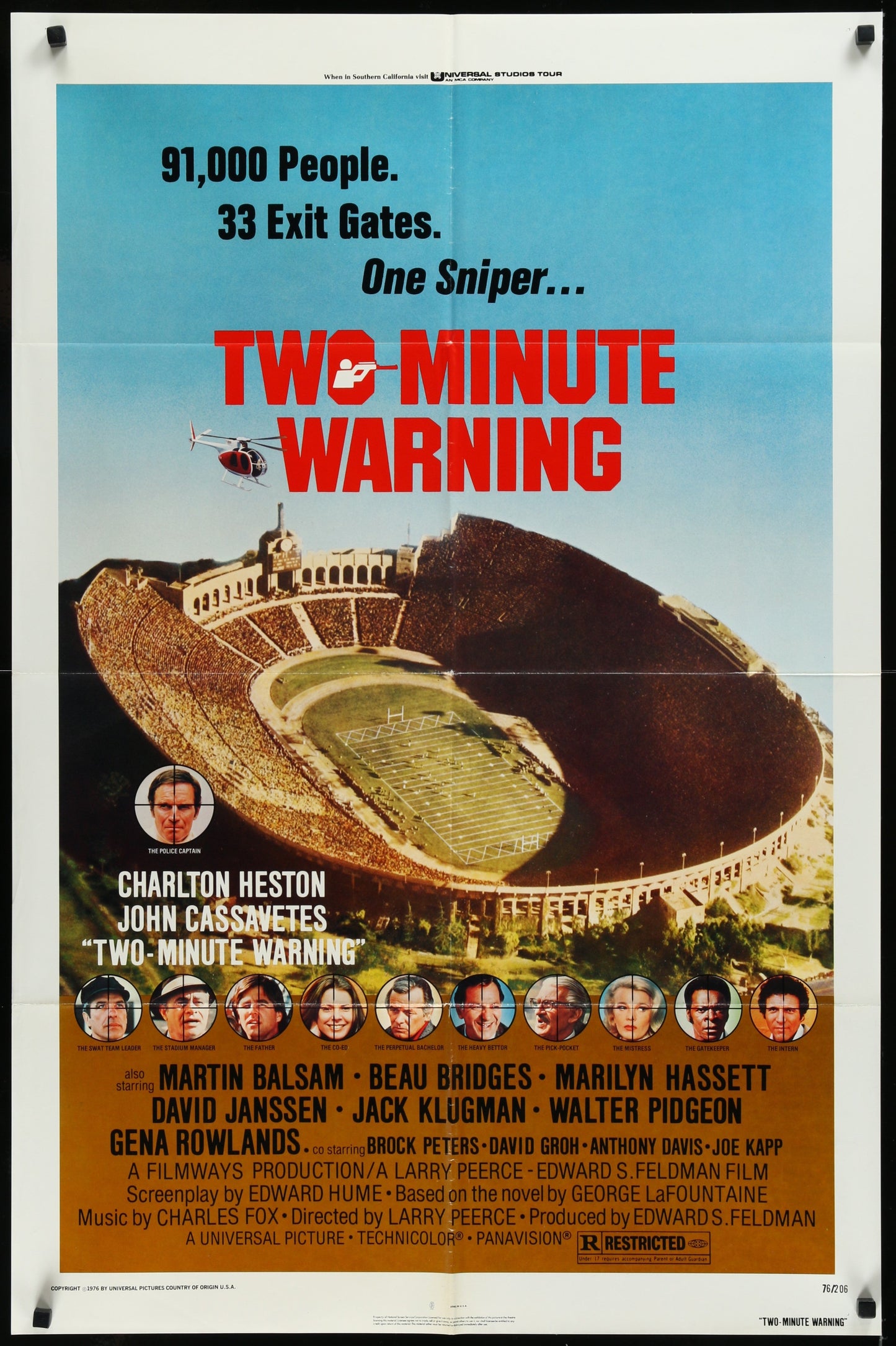 Two-Minute Warning (1976) Original US One Sheet Movie Poster