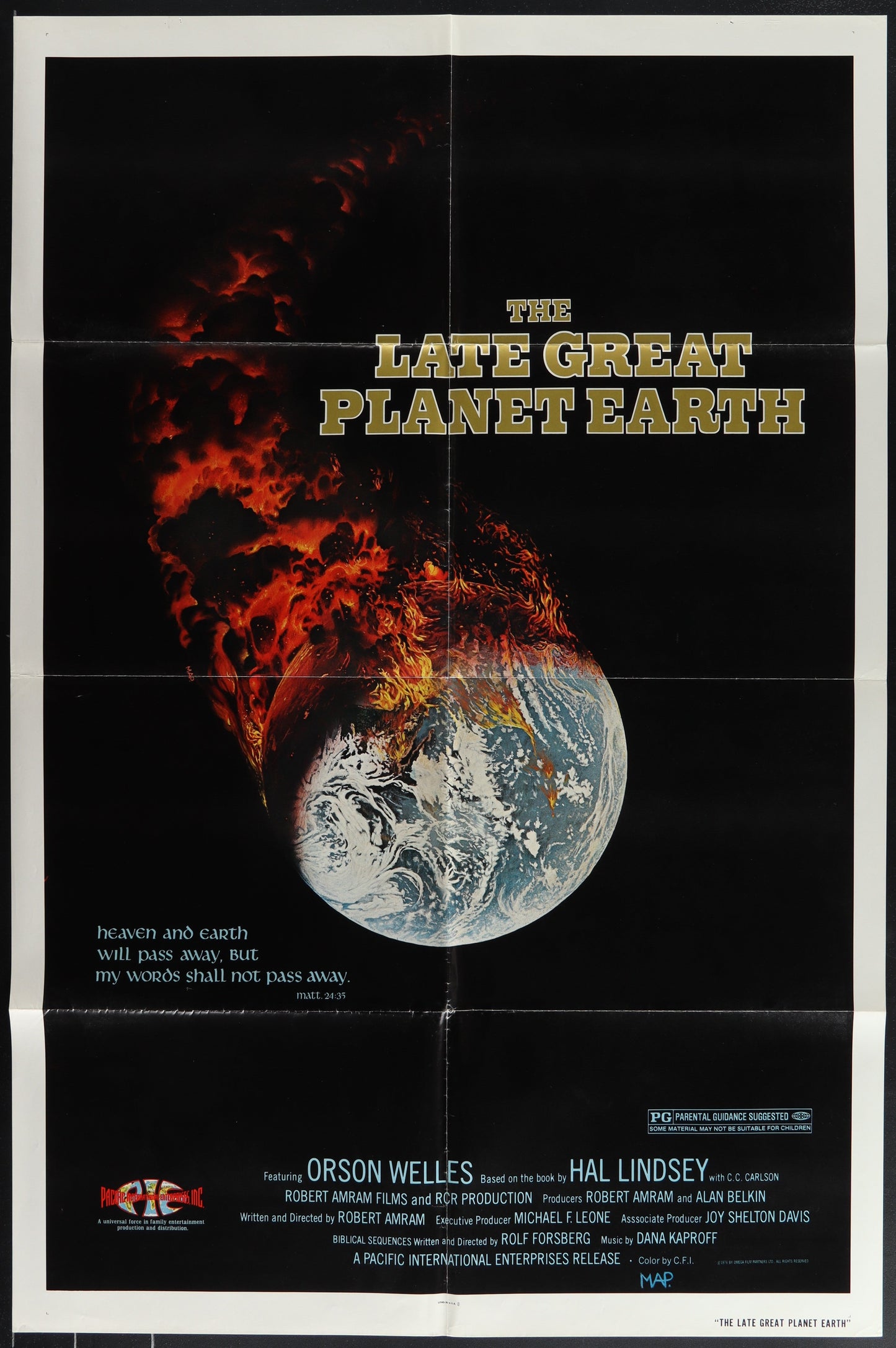 The Late Great Planet Earth (1976) Original US One Sheet Movie Poster