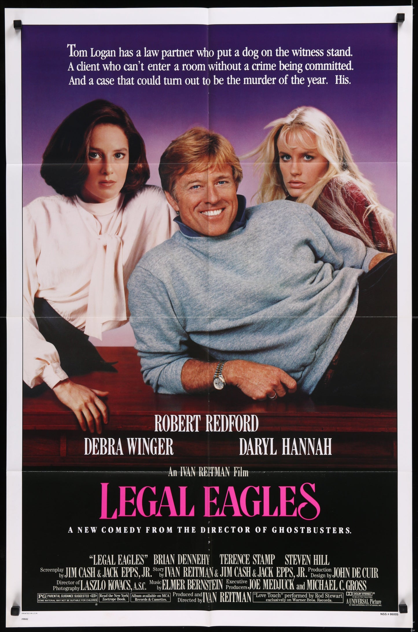 Legal Eagles (1986) Original US One Sheet Movie Poster