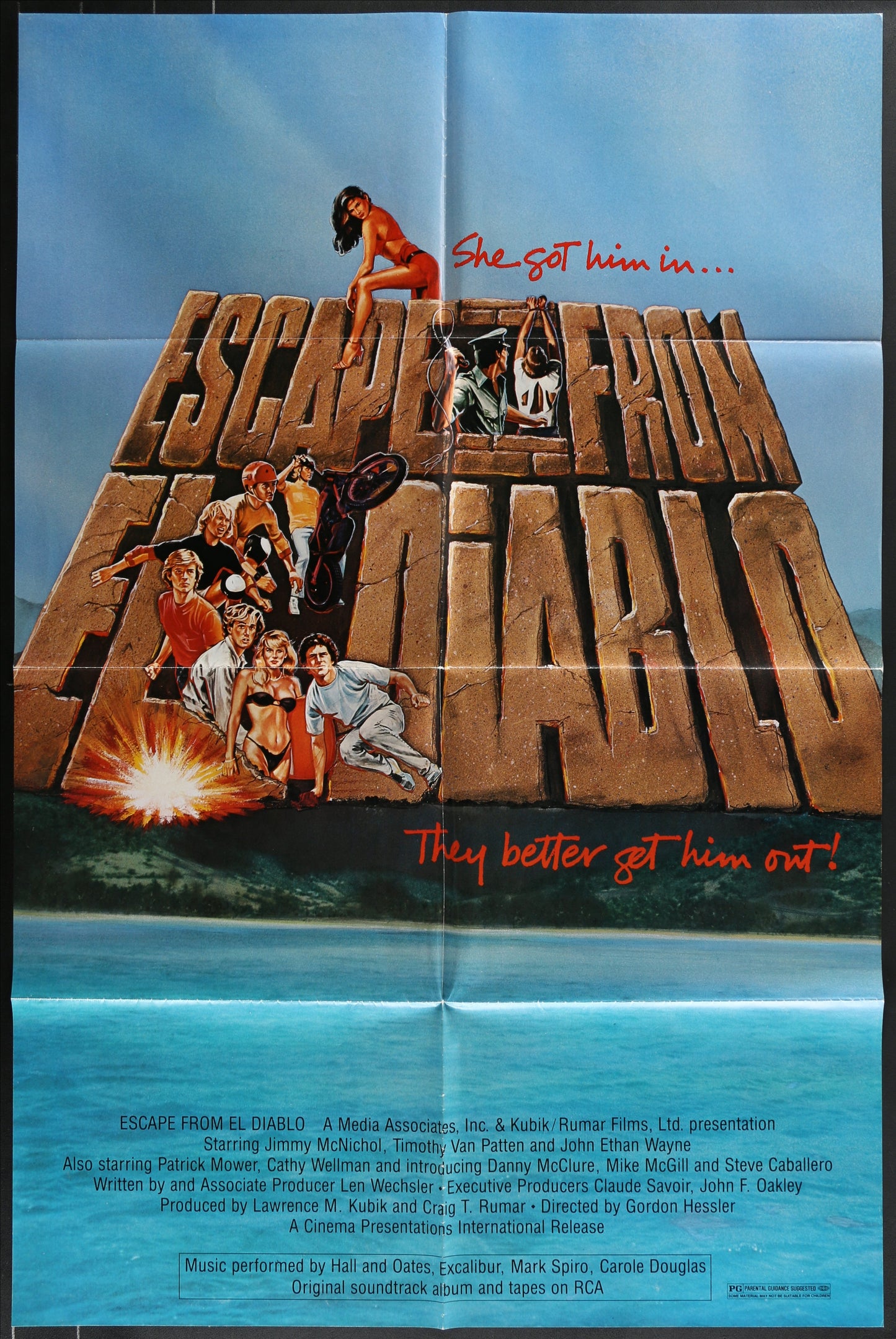 Escape From El Diablo (1983) Original US One Sheet Movie Poster