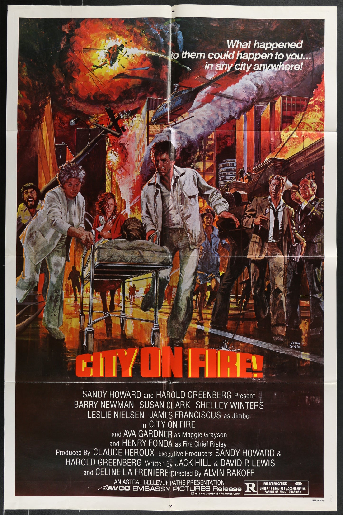 City On Fire (1979) Original US One Sheet Movie Poster