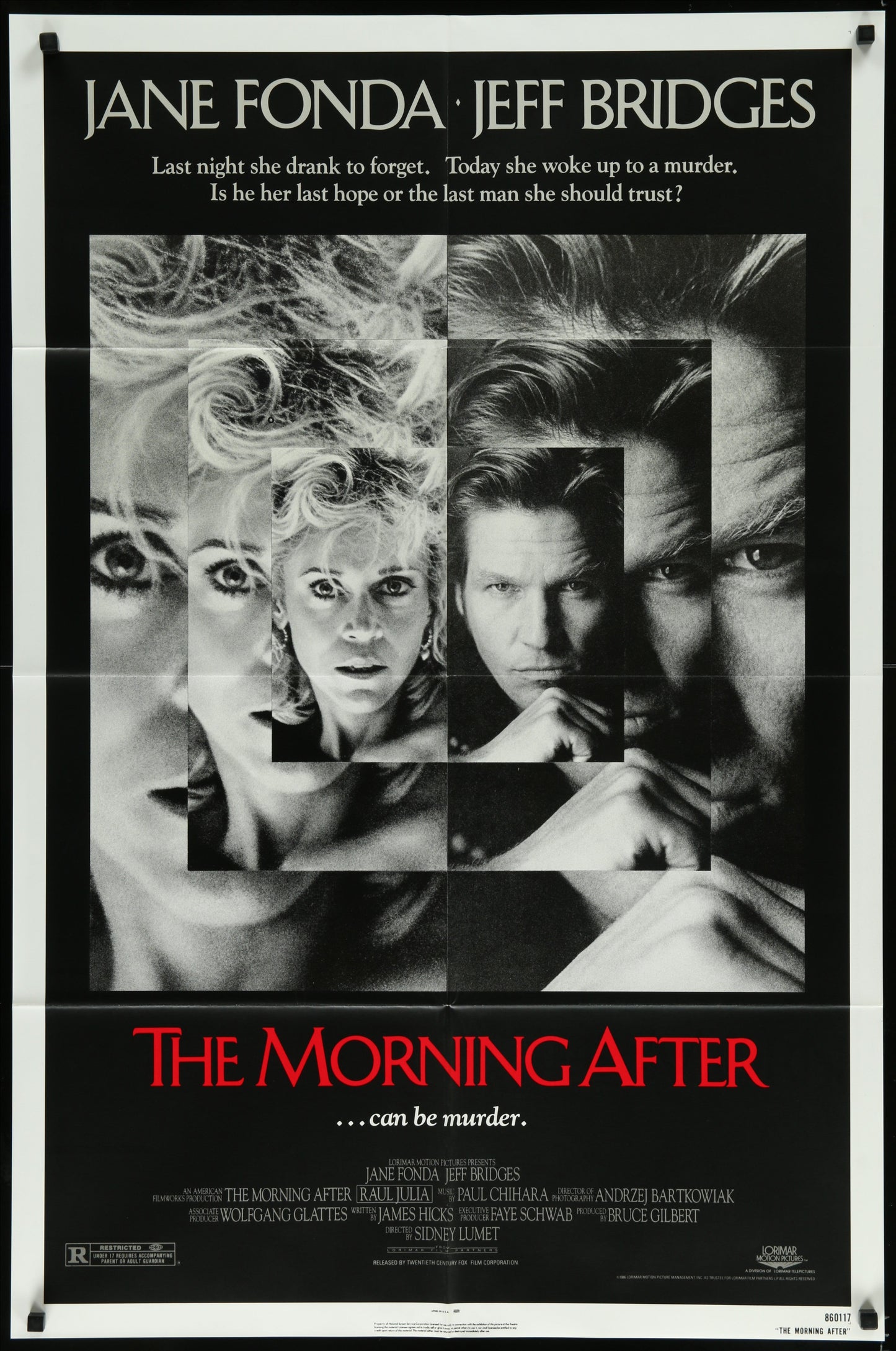 The Morning After (1986) Original US One Sheet Movie Poster