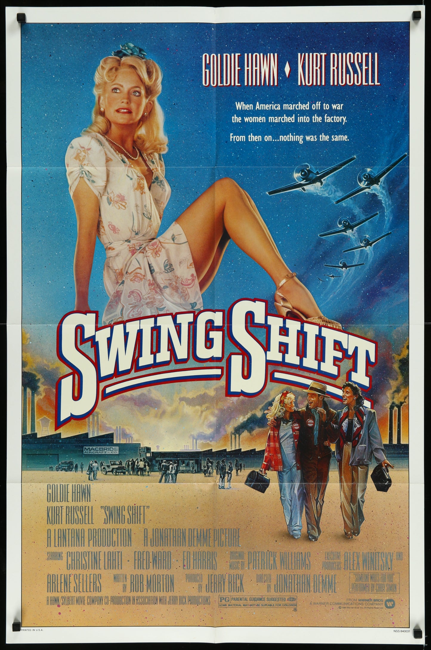Swing Shift (1984) Original US One Sheet Movie Poster