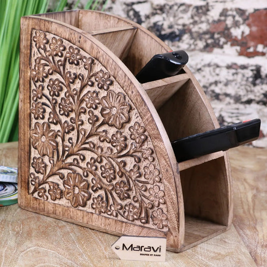 Aundh Wooden Remote Control Holder