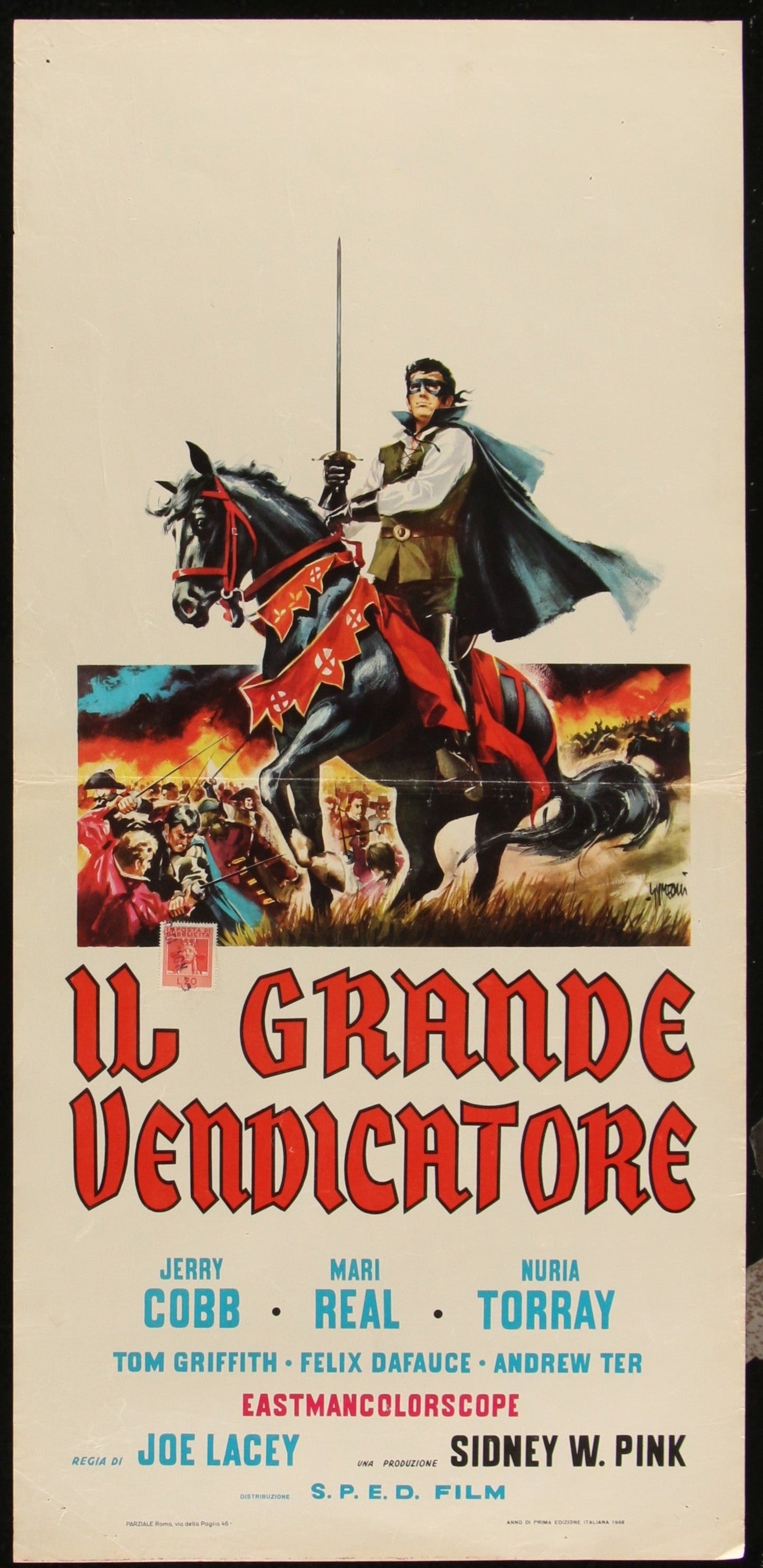 Il Grande Vendicatore (1967) Original Italian Locandina Movie Poster