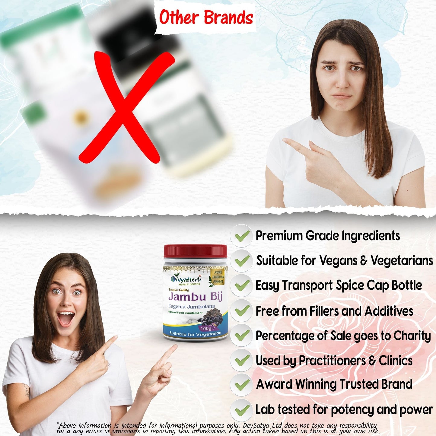 DivyaHerb Jambu Bij Powder 100 gram - Daily Wellness Support