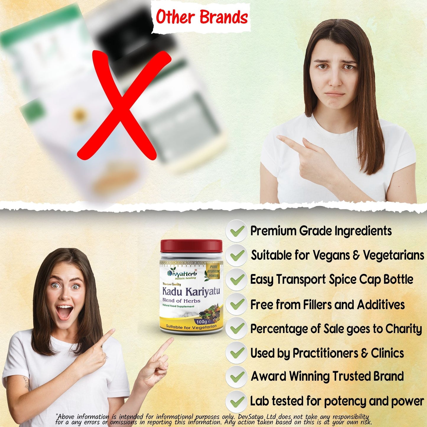 DivyaHerb Kadu Kariyatu Powder 100 gram - Daily Wellness Support