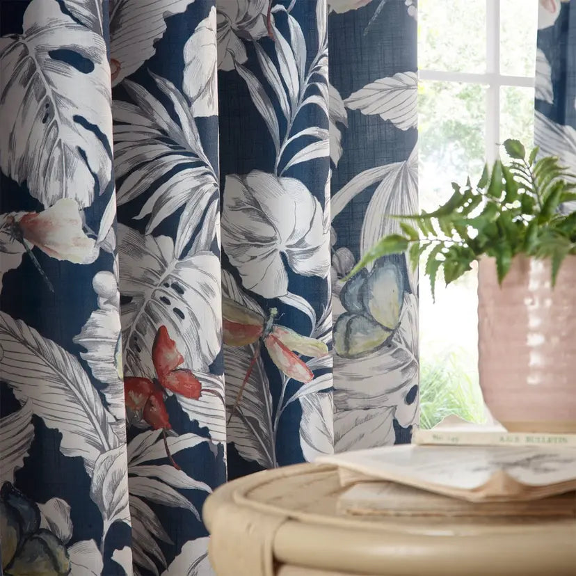 Flutur Midnight Ready Made Curtain