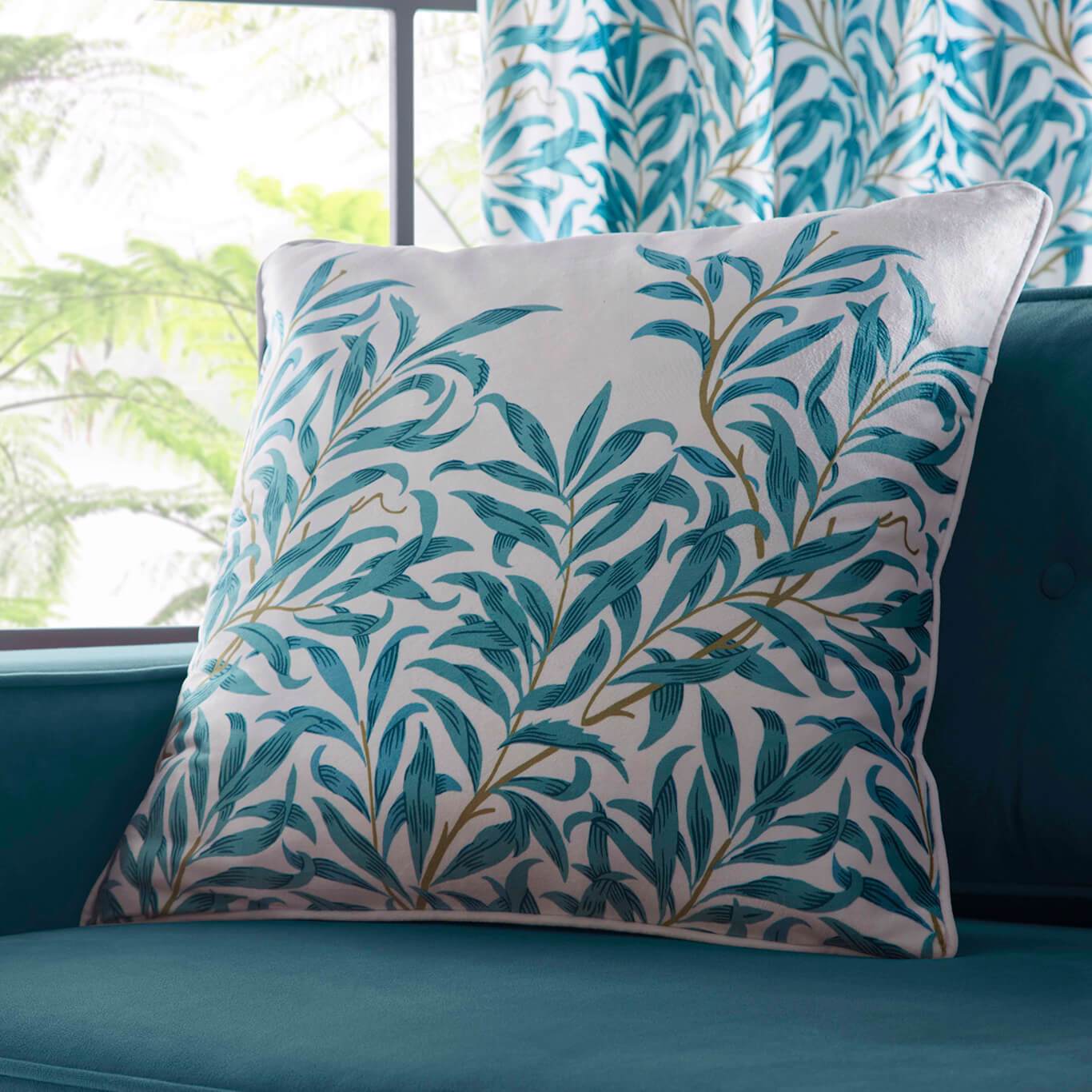 Willow Boughs Teal Cushion 50x50cm