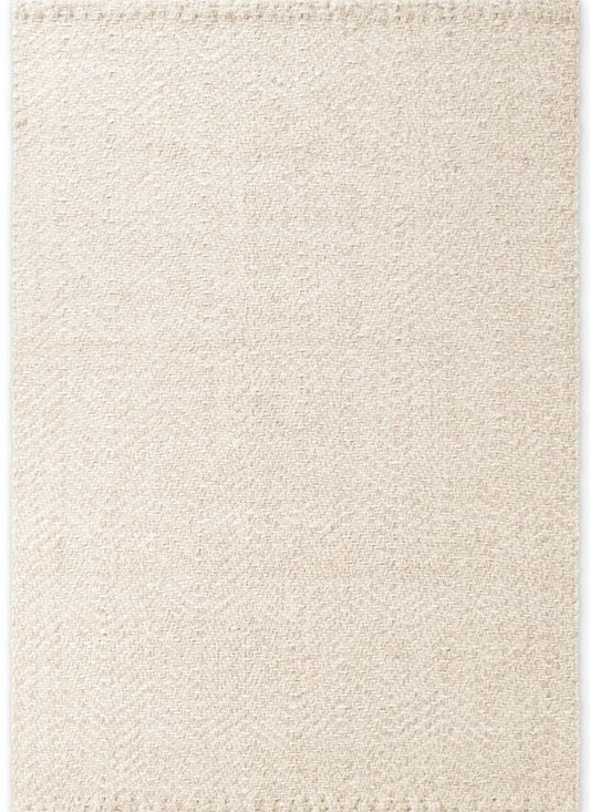 Majoli Natural White Herringbone Wool & Jute Rug