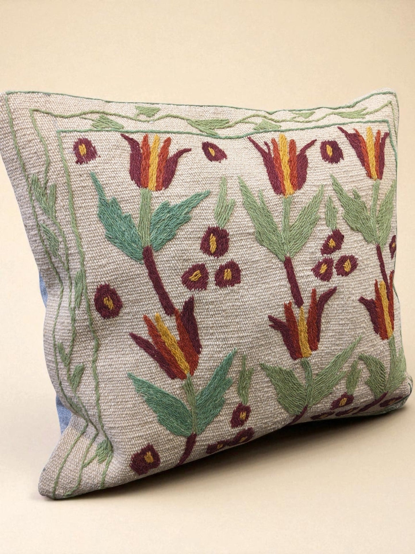 Suzani Hand Embroidered Cushion Cover - 45 x 45 cm