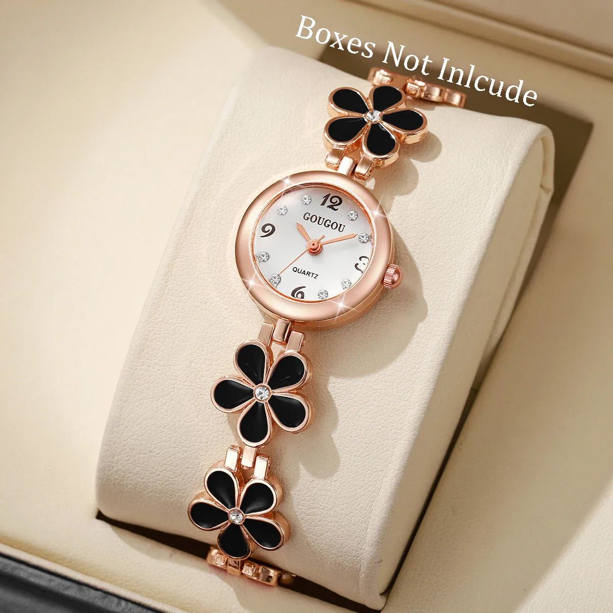 Fashion Flower Bracelet Strap Women Watches Ladies Diamond Arabic Numeral Dial Wristwatches Reloj Mujer(Without Box)