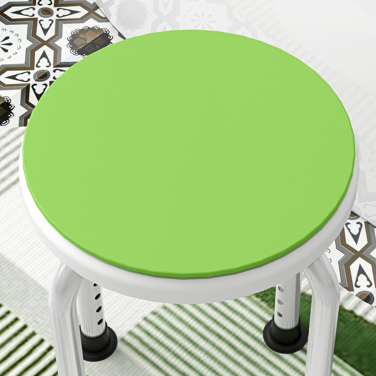 HOMCOM 360 Degree Swivel Shower Stool w/ Non-Slip Feet for Disabled
