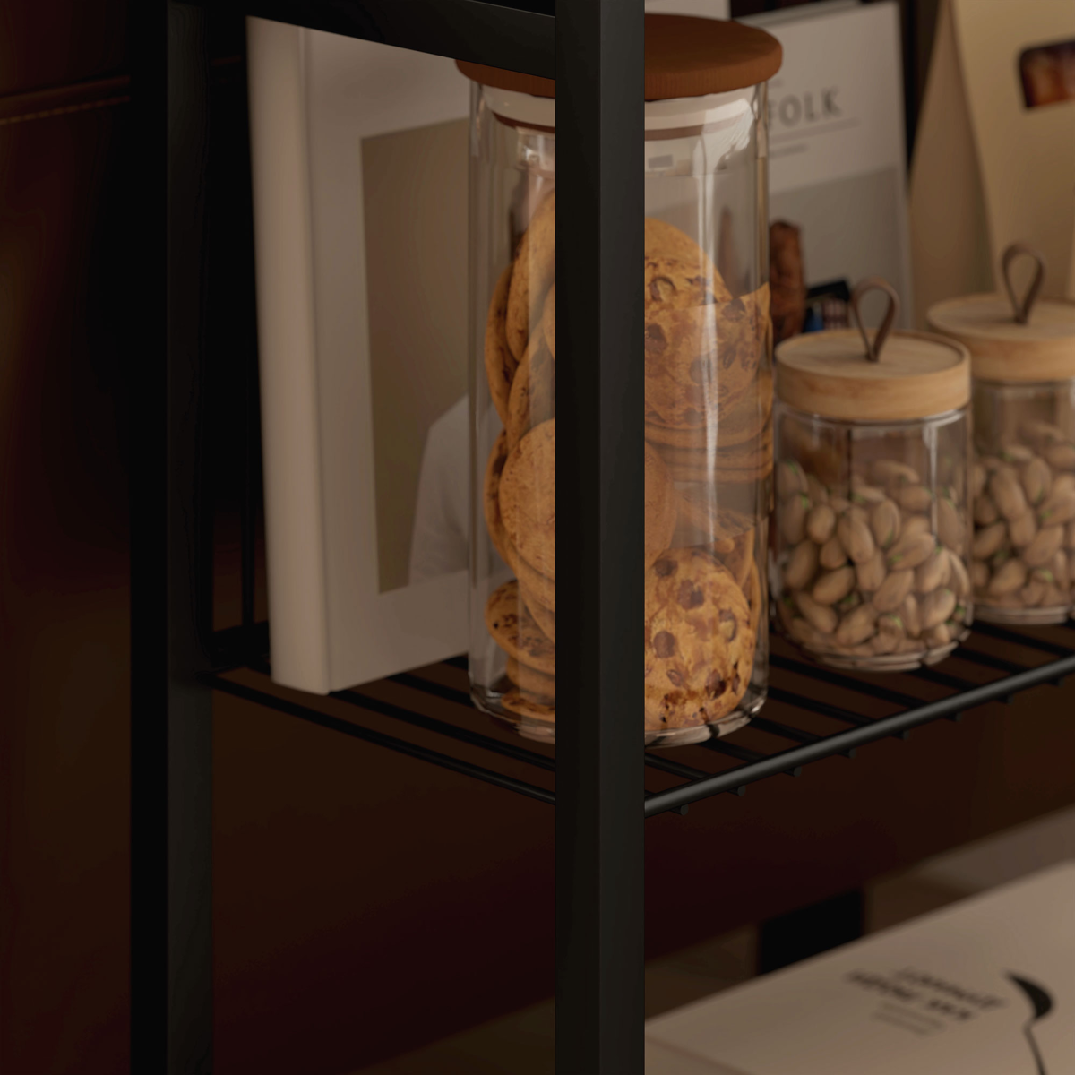 HOMCOM Side Table with Storage, Small Table for Living Room, Bedroom