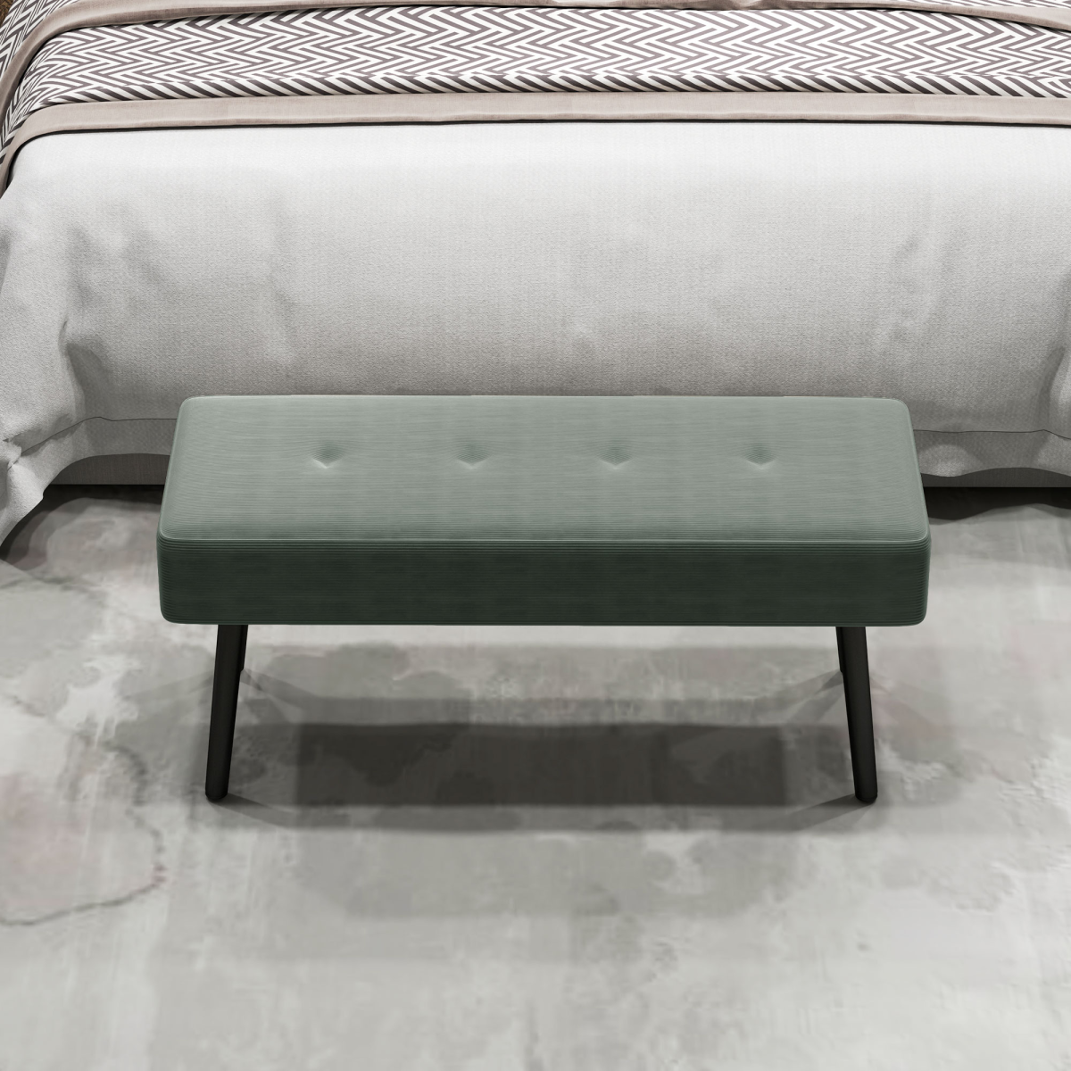 HOMCOM End of Bed Bench with Thick Padding for Entryway