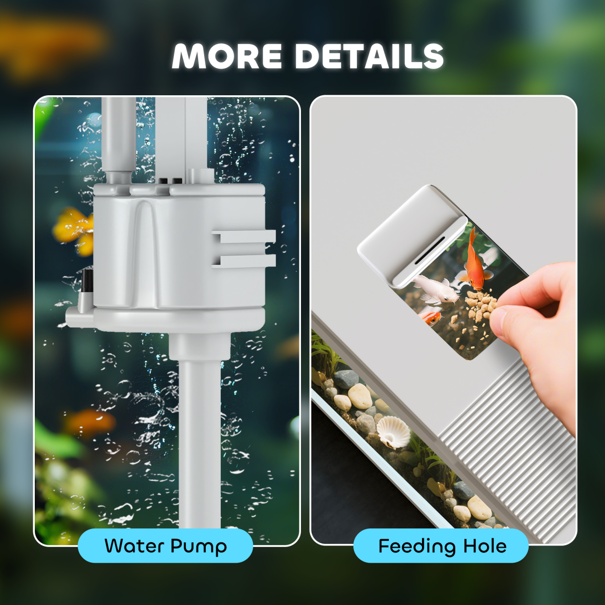 PawHut 14L Small Fish Tank with Filter System, LED Lights, Water Pump