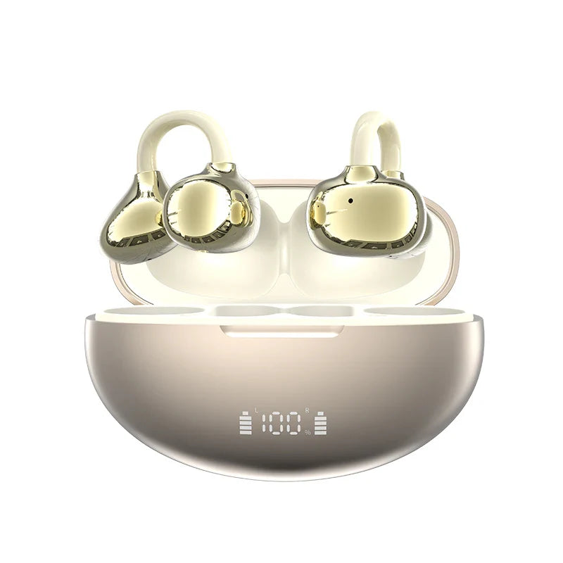 AI Translation Earbuds Pearl Clip Ear Open Bluetooth Earbuds 144 Languages Real-Time Translation for Travel Business Learning